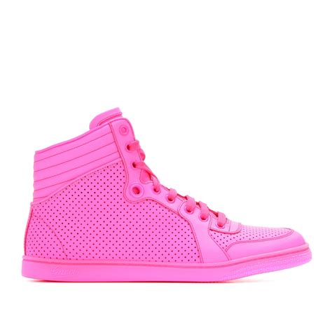 pink gucci sneakers high top|pink gucci sneakers women.